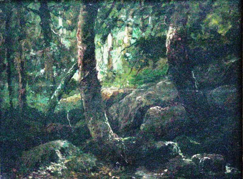 Antonio Parreiras Interior of a forest oil painting picture
